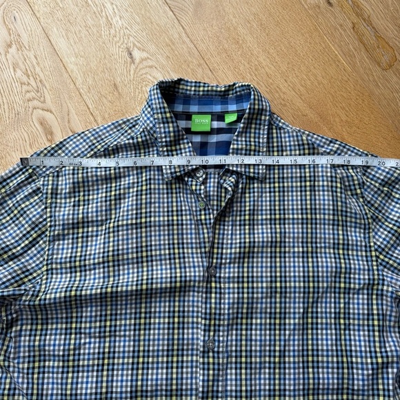 HUGO BOSS PLAID BUTTON UP LONG SLEEVES SHIRT - XL - Picture 13 of 14